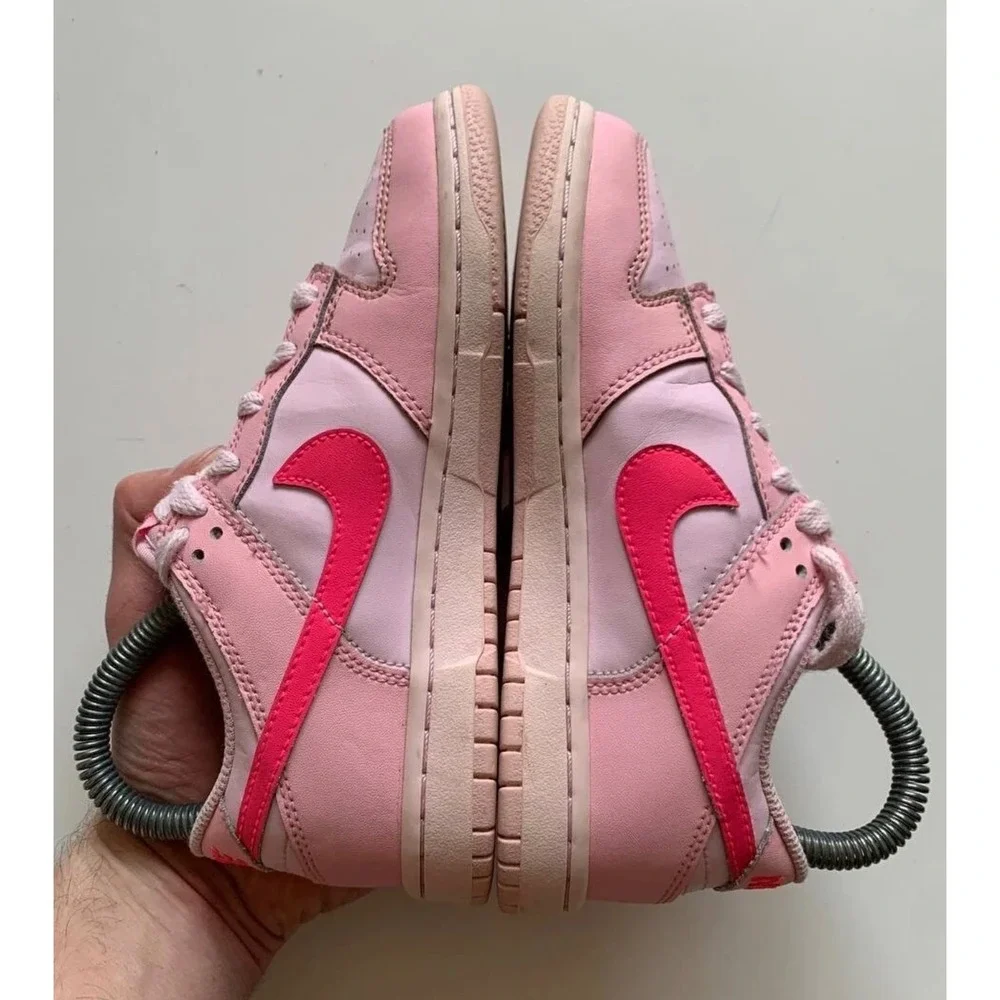 The Nike Dunk Low 'Triple Pink' DH9765-600 Kids Sz 11C